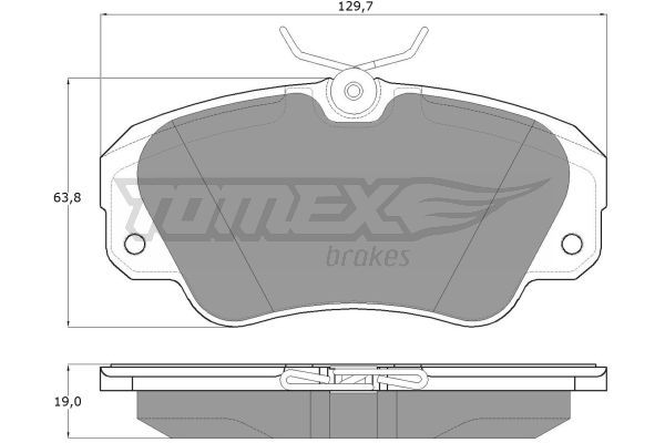 TOMEX BRAKES Комплект тормозных колодок, дисковый тормоз TX 11-91